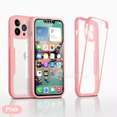 $8.95 • Buy 360 Full Body Screen Case For IPhone 14 Pro Max 13 12 11 XR X XS Max 7 8 Plus SE