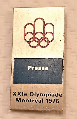 $89.99 • Buy OFFICIAL 1976 MONTREAL Olympic Games Participant PRESSE Medal Badge Pin CANADA