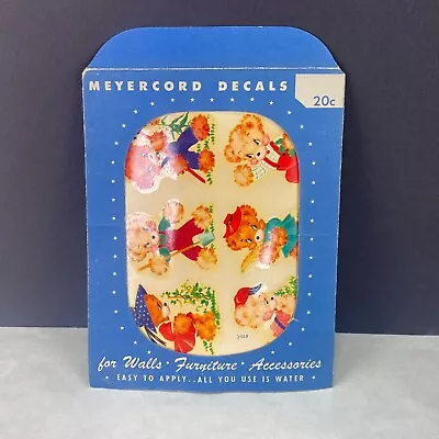 Vintage Meyercord 6 Decals Garden Farmer Bears • $12