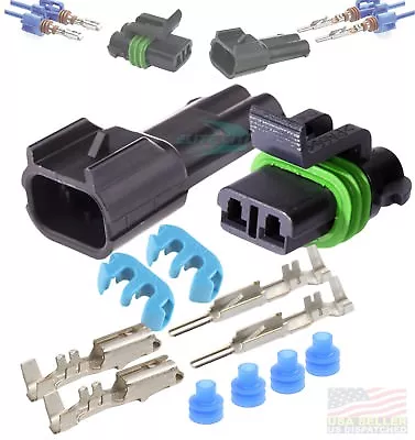 Delphi Metri-Pack 280 Series 2-Conductor Connector W/10-12 AWG Sealed Set • $9.99