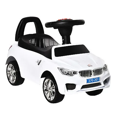 HOMCOM Ride On Car Baby Toddler Walker Foot To Floor Sliding Car Slider White • £38.99