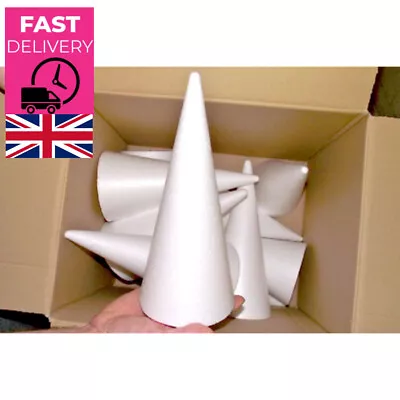 Polystyrene Solid Cone Shaped Sizes Crafts Kids Christmas Unicorn DIY Decoration • £179.58