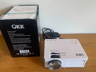 HD Projector QKK Model AK-81. Boxed. With Manual Power Cable Remote • £20