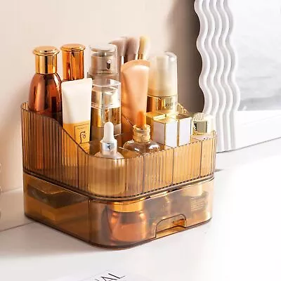 Makeup Organizer With Mildew-Resistant Drawers Sleek Countertop Cosmetic Vanity • $26.99