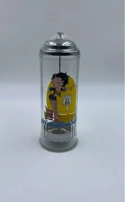 Vintage 1995 Multicolor Betty Boop Glass Diner Straw Holder Dispenser • $9.99