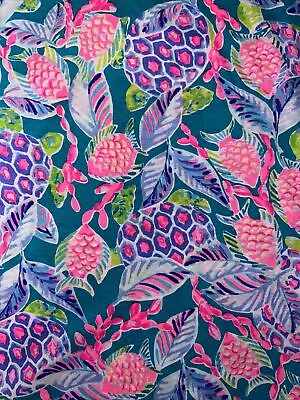 Full Yard LILLY PULITZER - Maldives Green Turtle Wave  Fabric . • $35