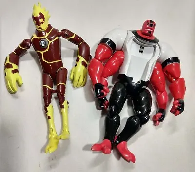 BEN 10 Figures Heatblast Metamor Figure Four Arms Light Up Loose • $15