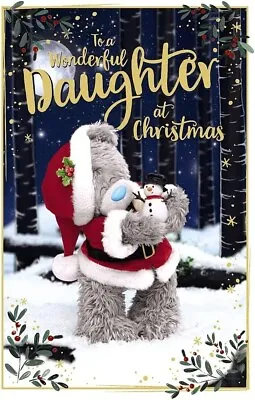 Me To You 3D  Christmas Card  To A Wonderful Daughter At Christmas  • £3.99
