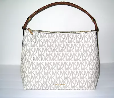 Nwt Michael Kors Lexington Large Sig Vanilla/lugg Shoulder Tote Handbag New🎀 • $169.99