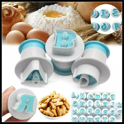 26 Alphabet Number Letter Fondant Cake Decorating Set Icing Cutter Mold Mould UK • £4.66