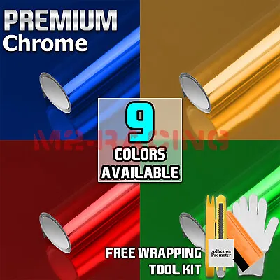 9 Colors Chrome Vinyl Film Wrap Sticker Decal Air Release Bubble Free 3 Layers • $4.99