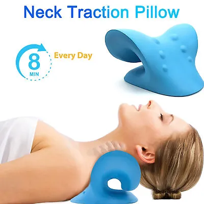 Neck Traction Pillow Original Cloud Shape Neck Stretcher Cervical Pain Relief UK • £5.98