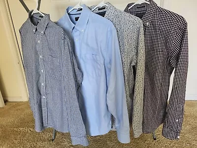 Lot (4) Four Banana Republic Dress Shirts Medium - 3 Untucked Oxford 1 Standard • $19.99