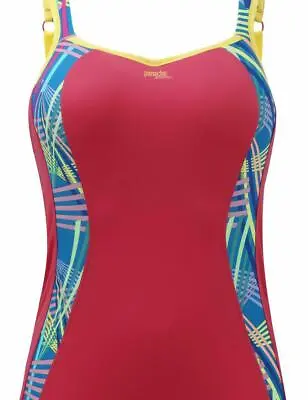 Panache Ultimate 7345 Sports Running Bra Vest Coral/Multi • £9.99