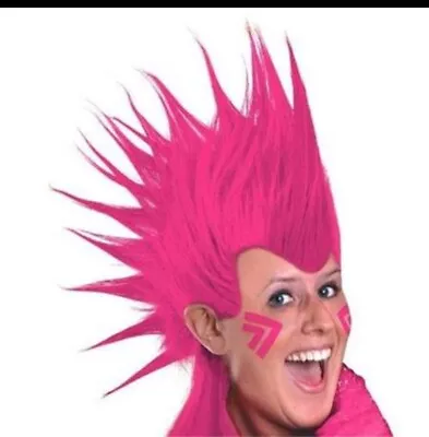 $14.99 • Buy NIP NEW Amscan Adult Wig Mohawk Colorful Halloween  Pink  80’s Punk
