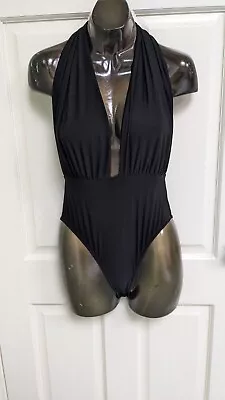 £3.99 • Buy Black Halter Neck Body Snap Fastening Closure. 10 12 14