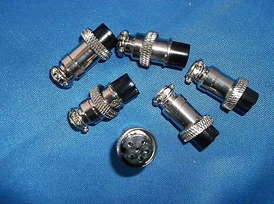 New Cbham 6 Metal Female Microphone Plugs 6 Pin Rcirangermagnum Etc. • $21