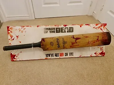 £155 • Buy Shaun Of The Dead - Cricket Bat  1:1 Scale Replica Cricket Bat Prop With Stand