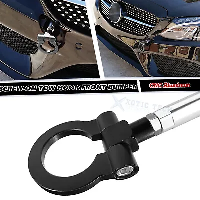 Black Track Racing Style Aluminum Tow Hook For Mercedes-Benz C E S ML SL GLA GLK • $22.98