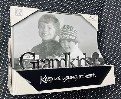 Malden Desktop Expressions Grandkids 4x6 Glass Frame Keeps Us Young At Heart New • $15