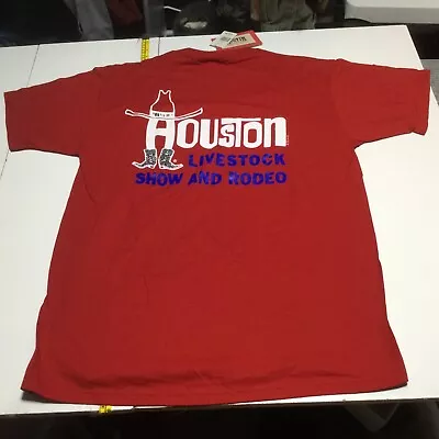 Jerzees USA NWT Houston Livestock Show And Rodeo Mens  Red XL T Shirt • $16.19