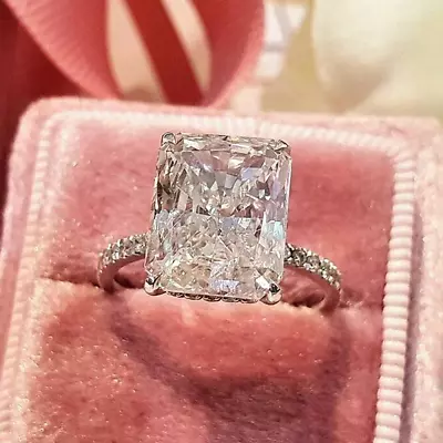 £201.81 • Buy 5.00 TCW Radiant Cut Brilliant Moissanite Engagement Ring 14K White Gold Plated