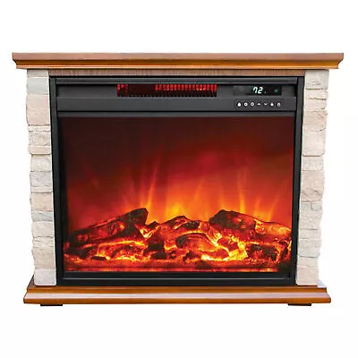 LifeSmart LifePro 1500W Electric Infrared Quartz Indoor Home Fireplace Heater • $259