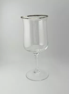 Vintage Lenox Crystal DESIRE Platinum Trim Wine Glass 7” • $24.99