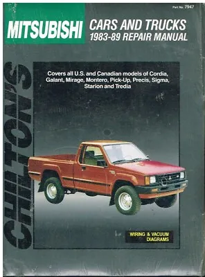 Mitsubishi Galant Mirage Montero Sigma Starion Tredia (1983-89) Repair Manual • $18.66