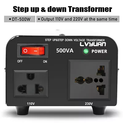 500W Voltage Converter Transformer 110V To 220V 220V To 110V Step Up & Down • $39.99