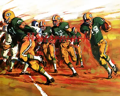 NFL Vintage Green Bay Packers Artwork  REPRINT 8 X 10 Photo Picture • $5.59