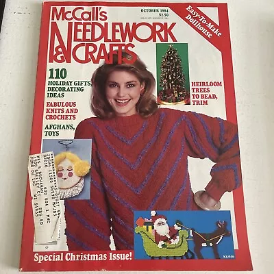 McCalls Needlework & Crafts Magazine - October 1984 - Holiday Gifts Dollhouse • $10