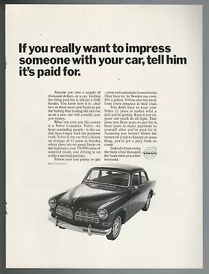1967 VOLVO Advertisement Canadian Print Ad Volvo 122 Coupe • $7.65