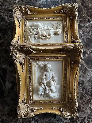 Framed Cameos - Classic Grecian/Roman Images - Set Of Three In Gilt Frames • £50