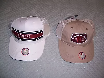 2 Champion Harvard University Mens Cap Hat Tan Stitched NWT New Hats Adjustable • $18.99