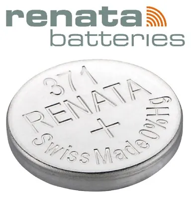 10 X Renata 371 1.55v Watch Cell Batteries SR920SW Mercury Free Silver Oxide • £4.98