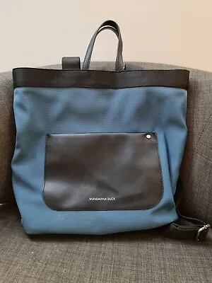 MANDARINA DUCK Camden BACKPACK Midnight BLUE Black New With Tag  • $170