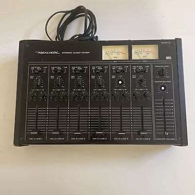 *TESTED READ DESCRIPTION* REALISTIC STEREO MIXER MODEL 32-1210 Analog Portable • $29.99