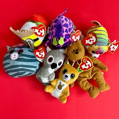 Ty Teeny Beanie Boos & Teeny Tys Mini Plush Lot Of 7 • $31.62