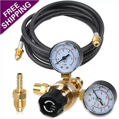 Argon CO2 For Lincoln Mig Tig Flow Meter Welding Regulator Welder Gauge Gas+Hose • $26.59