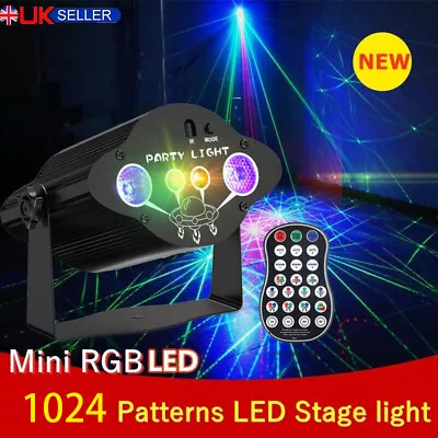 1024Patterns Laser Projector Stage Light LED RGB Party KTV Club USB Disco Lights • £17.99