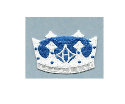 $3.69 • Buy Crown Iron On Applique Patch - King - Royal Blue/Gray - Embroidered - Crafts