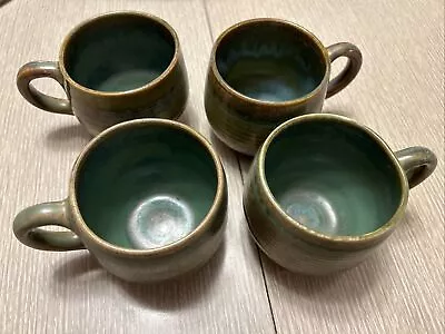 W. J. Gordy Vintage Blue Green Mug Set Of 4 1977 • $110