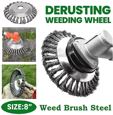 8  Weed Weeding Brush Steel Wire Trimmer Wheel For Garden Grass Removing Cutter • $23.99