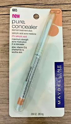 Maybelline Pure Concealer Blemish Treatment Stick 2% Salicylic Acid 665 Dark • $13.99