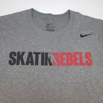 Nike Dri Fit Unlv University Las Vegas Rebels Skatin Rebels Hockey Tee T Shirt M • $13.99