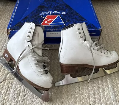 Riedell Model 23 Stride Girls' Ice Skates With MK PROFESSIONAL BLADES Size 3 Med • $55