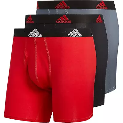 Adidas Men's Performance Boxer Brief Quick Dry Underwear 3-Pack Size XL 40 -42  • $34.96