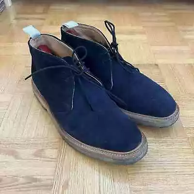 Mark McNairy New Amsterdam Blue Suede Chukka Boots Crepe Sole US 9 • $100