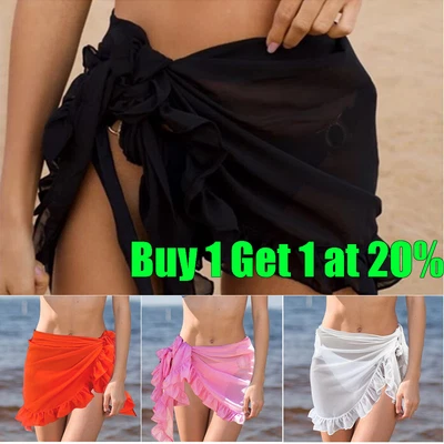 £5.97 • Buy UK Womens Bikini Beach Sarong Dress Swimwear Wear Cover Up Swimsuit Wrap Skirt